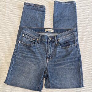 Madewell Women's The Slim Boy Jean Medium Wash High Rise Jeans. Size 26